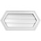 Ekena Millwork Half Round Surface Mount PVC Gable Vent: Functional, w/ 2"W x 1-1/2"P Brickmould Frame, 24"W x 12"H GVPHR24X1202SF - alternate 1
